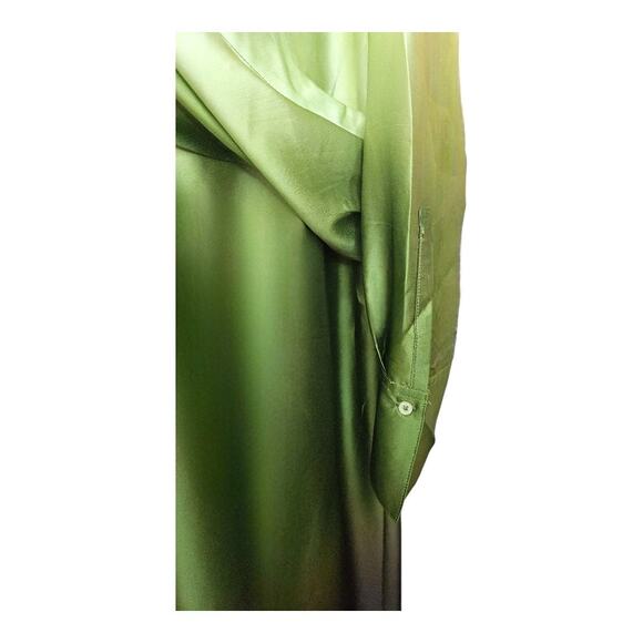 NEW Worthington Women's Plus Size Green Ombre Dip Dye Midi Wrap Dress (Size: 2X) - Picture 6 of 9